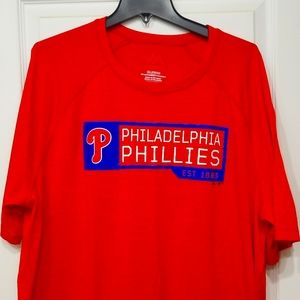 Majestic, XXL, Red Phillies T-Shirt